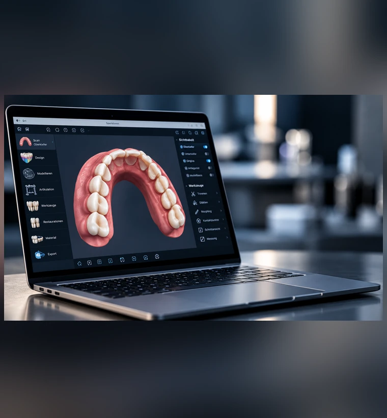 Digitale CAD/CAM-Software ohne Markenkennzeichnung